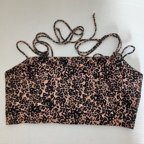 Wilfred Leopard Print Penelope Camisole Crop Aritzia Size Large - Picture 3 of 9
